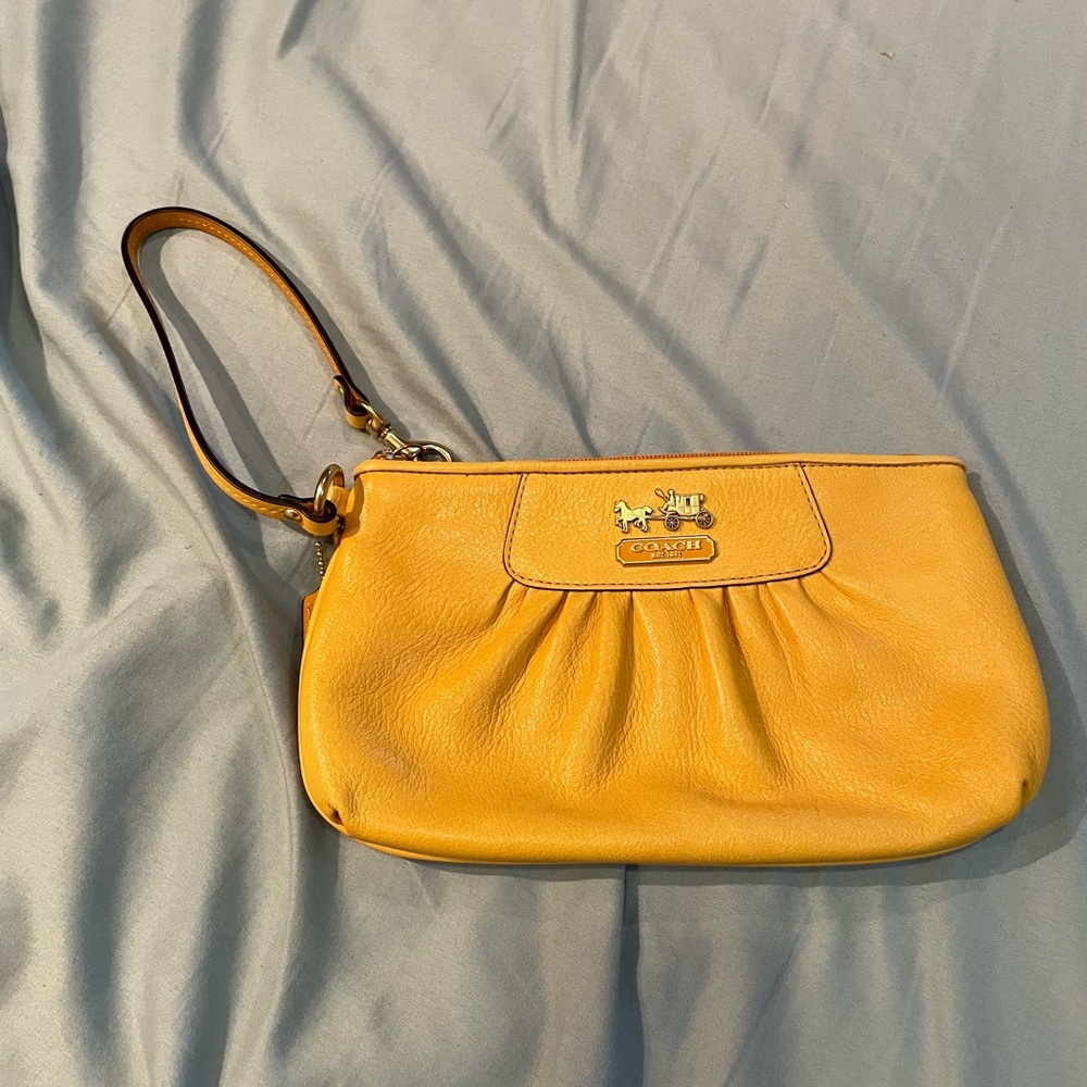 Coach Wristlet - Yellow - Leather
